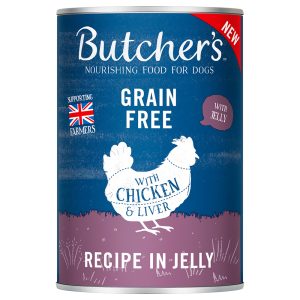 48x 400g Butcher's Original Graanvrij met Kip in Gelei Nat Hondenvoer