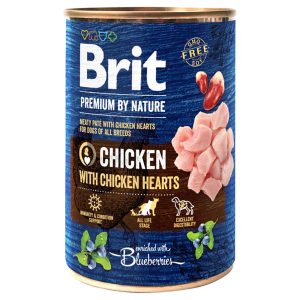 Brit Premium by Nature - Kip met Kippenhartjes (1 x 400 g)