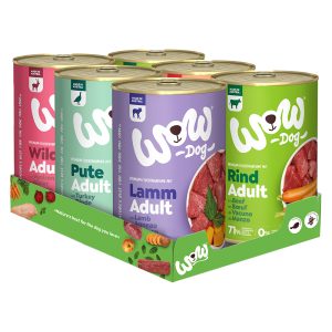 6x 400g WOW Adult Mixpack (5 soorten) nat hondenvoer
