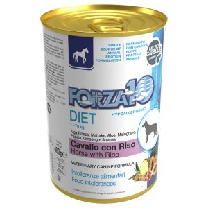 6x 400g Forza 10 Diet Laag Graan Paard & Rijst Hondenvoer Nat