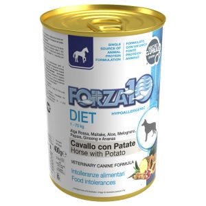 6x 400g Forza 10 Diet Laag Graan Paard & Aardappel Hondenvoer Nat