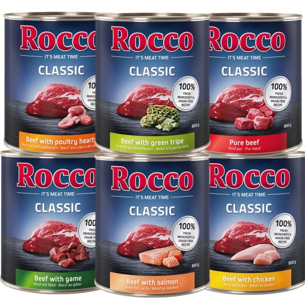 Gemengd probeerpakket  Rocco Classic 6 x 800g - 6 verschillende soorten