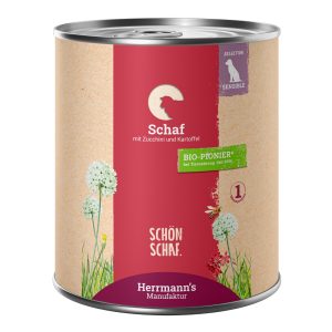 12x800g Herrmann's Menu Schaap met bio courgette en bio aardappelen