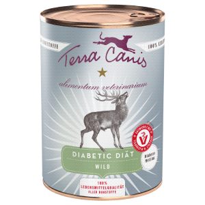 12x 400g Terra Canis Alimentum Veterinarium Diabetic Diet Wilde Hondenvoer Nat