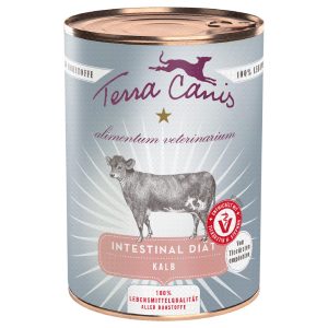 6x 400g Terra Canis Alimentum Veterinarium Intestinal Kalf Hondenvoer Nat