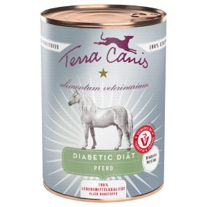 6x 400g Terra Canis Alimentum Veterinarium Diabetic Diet Paard Hondenvoer Nat
