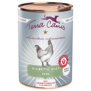 6x 400g Terra Canis Alimentum Veterinarium Diabetic Diet Kip Hondenvoer Nat