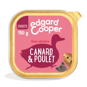 150g Edgard & Cooper Hond Puppy graanvrij Eend & Kip natvoer