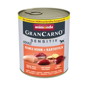 6x 800g animonda GranCarno Adult Sensitive Pure Kip & Aardappelen Honden Natvoer