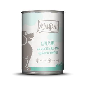 24x400g MjAMjAM Adult hond goed kalkoen met gekookte rijst nat hondenvoer