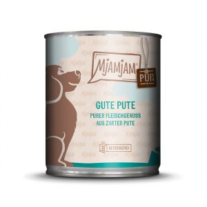 12x 800g MjAMjAM puur vlees geniet van goed puur kalkoen natvoer voor honden