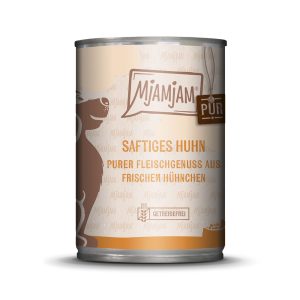 12 x 400 g MjAMjAM puur vleesgenot sappige kip puur hondenvoer nat