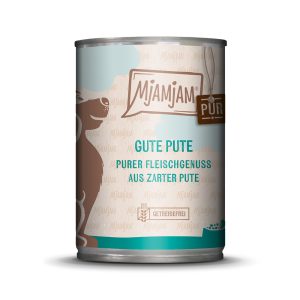 12 x 400 g MjAMjAM puur vleesgenot goede kalkoen puur hondenvoer nat