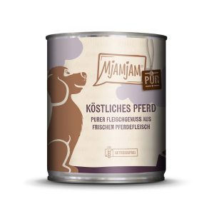 6x 800g MjAMjAM puur vlees genieten heerlijk puur paard nat hondenvoer