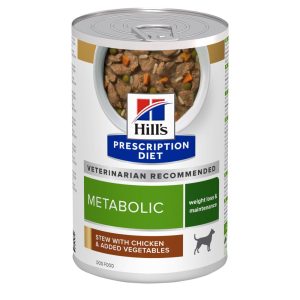 24x 354g Hill's Prescription Diet Dog Metabolic Care met kip Stew hondenvoer nat