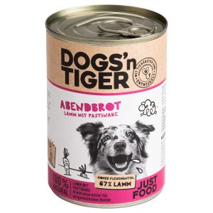 Voordeelpakket: 12x400g Dogs'n Tiger Adult Lam & Pastinaak hondenvoer nat