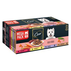 80x100g Maaltijdzakjes in Saus Cesar Hondenvoer
