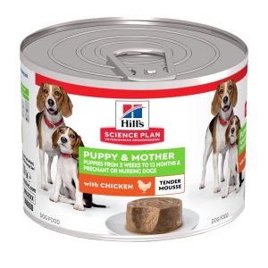 24x 200g Hill's Science Plan Puppy & Mother Tender Mousse kip hondenvoer nat