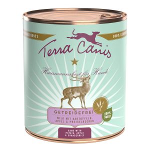 Terra Canis Graanvrij Voordeelpakket 12 x 800 g - Wild met aardappelen, appel en veenbessen