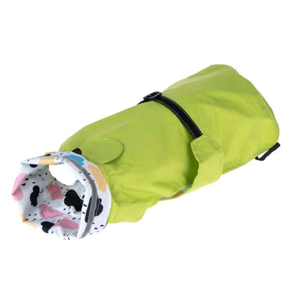 TIAKI Omkeerbare hondenregenjas ca. 30cm ruglengte