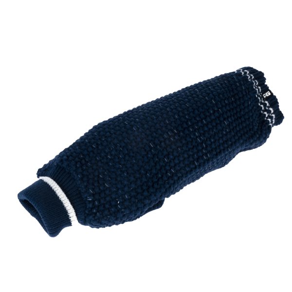 TIAKI gebreide reflecterende hondentrui, donkerblauw ca. 40cm ruglengte
