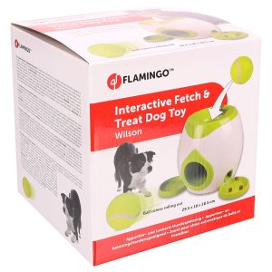 Flamingo Fetch & Treat interactief speelgoed incl. tennisbal hond
