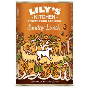 Lily's Kitchen Vispastei met Erwten 6 x 400 g - Kip met aardappelen & erwten