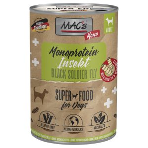 24x375g MAC's Mono insecten natvoer voor honden