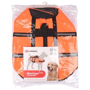 Flamingo zwemvest, oranje maat L: ca. 40cm ruglengte hond