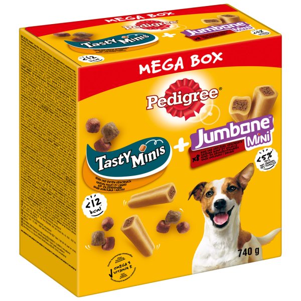 740g Pedigree Tasty Minis & Jumbone Giant Bone Mini Hondensnacks