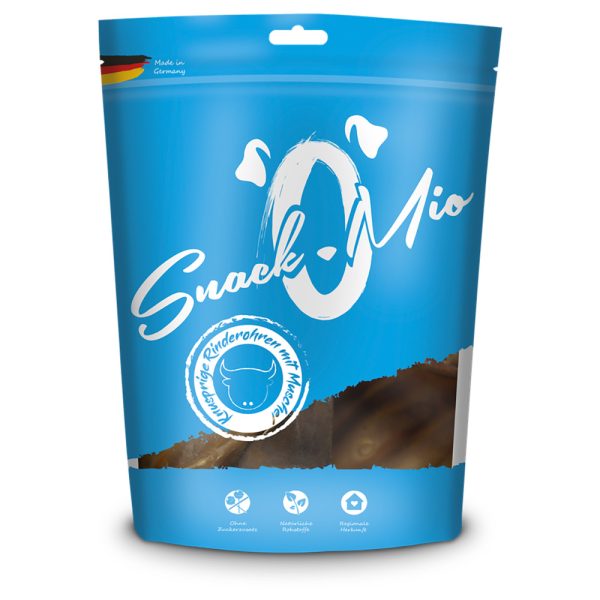 7 stuks SnackOMio knapperige runderoren met mossel hondensnacks
