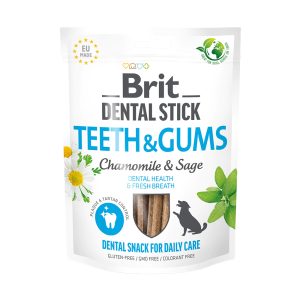 251g (7 stuks) Brit Dental Stick voor tanden en tandvlees met kamille en salie hondensnacks