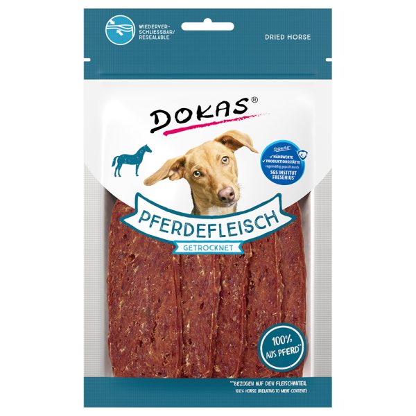 Voordeelpakket: 4x ca. 60g Dokas gedroogd paardenvlees hondensnacks