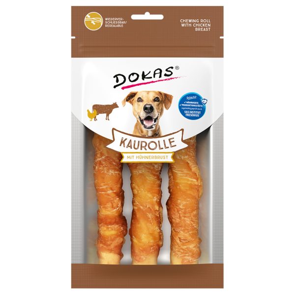 ca. 150g Dokas kauwrol met kipfilet hondensnacks