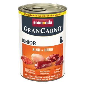 12x400g Junior: Rund & Kip Animonda GranCarno Hondenvoer