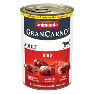 12 x 400 g animonda GranCarno Hondenvoer - Rund Puur - Voordeelpakket