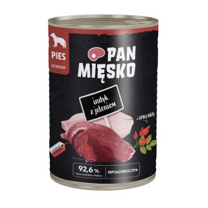 12x400g Pan Mięsko Dog kalkoen met hertenvlees natvoer voor honden