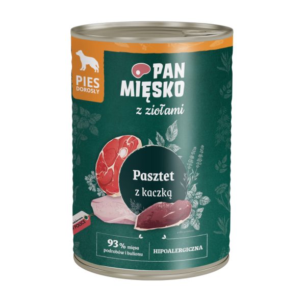 12x400g Pan Mięsko Dog Paté met eend natvoer voor honden