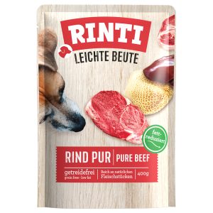 Voordeelpakket: 30x400g RINTI Leichte Beute puur rund natvoer voor honden