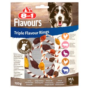 120g 8in1 Triple Flavour Rings hondensnacks