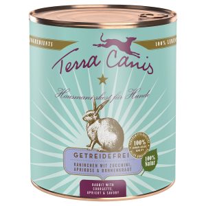 Terra Canis Graanvrij Voordeelpakket 12 x 800 g - Konijn met courgette, abrikoos en bonenkruid