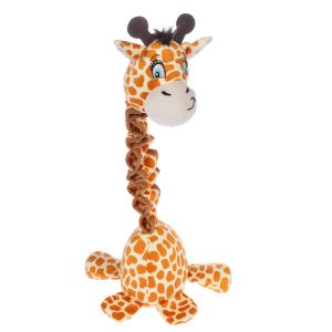 TIAKI hondenspeeltje giraffe met elastische nek 60x19x13cm
