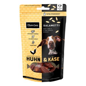 2x200g Chewies Salametti kip & kaas hondensnacks
