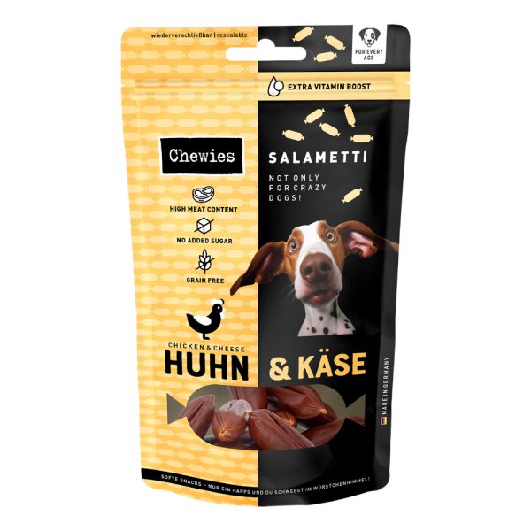 2x200g Chewies Salametti kip & kaas hondensnacks