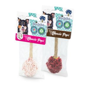 2x45g Blue Tree Cheesie Pop Framboos Kokos hondensnacks