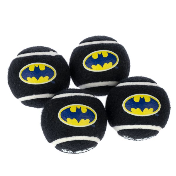 Warner Bros.™ DC tennisballen set Batman 4 stuks Ø6.3cm elk Hondenspeeltje
