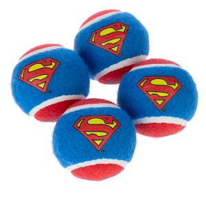 Warner Bros™ DC Superman tennisbal set 4 stuks (Ø6.3cm elk) hondenspeeltje