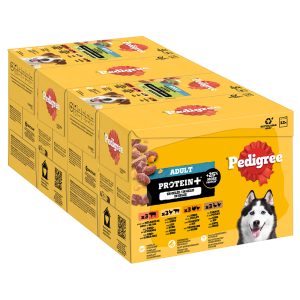 12x85g Pedigree Adult Fresh zakjes Protein Plus in gelei 4 soorten nat hondenvoer