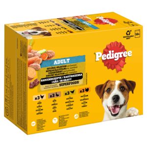 Pedigree Maaltijdzakjes Multipack - voordeelverpakking: Gevogelte selectie in saus (4 soorten) 48 x 100 g