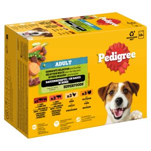 Pedigree Maaltijdzakjes Multipack - Gemengde selectie in saus (4 soorten) 12 x 100 g